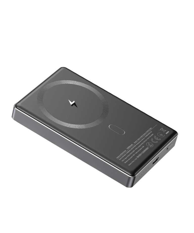 Павербанк Sigma mobile X-power SI10A7QL-MAG grey (10000mAh, Magnetic wireless 15W, PD+QC, 20W max, LED-індикатори, Alluminium alloy, ultrathin, кабель Type-C в